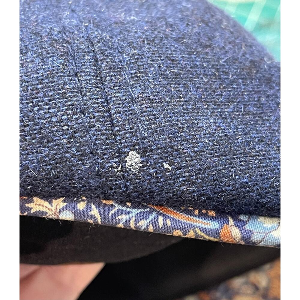 New Era Hat Cap Newsboy Mens One Size Blue Wool Felt Lined Solid Casual Fall - Picture 9 of 11